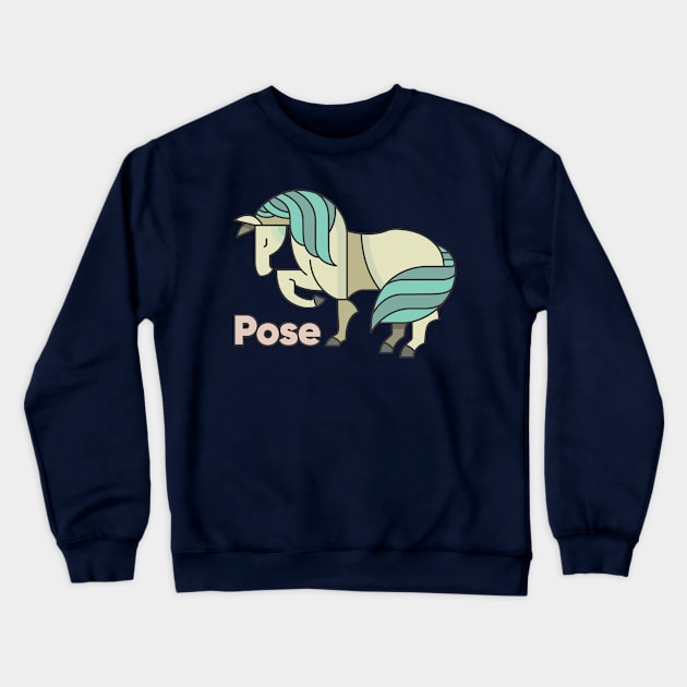 Pony Pose Crewneck Sweatshirt by StupidHead